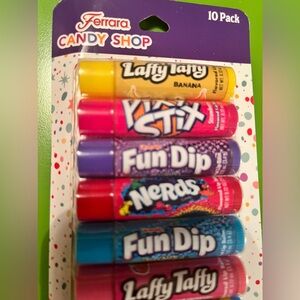 LIP BALM ferrara candy shop variety pack set 10 Nerds Fun Dip Laffy Taffy FUN
